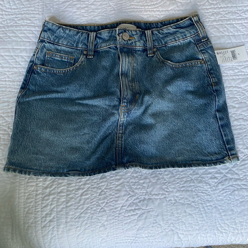PacSun Light Blue Denim Mini Skirt